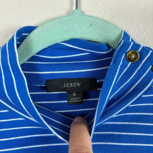 J. Crew Striped mockneck ribbed top 100% cotton in size S - Picture 5 of 15